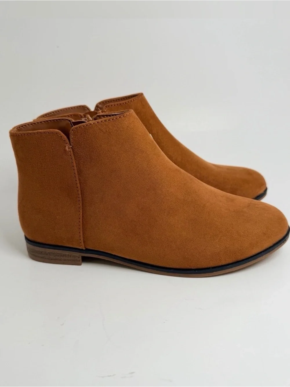 Cat & Jack Toddler Girls Cognac Suede Ankle Boots